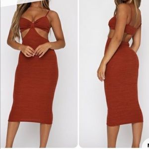 Level headed midi dress - white fox